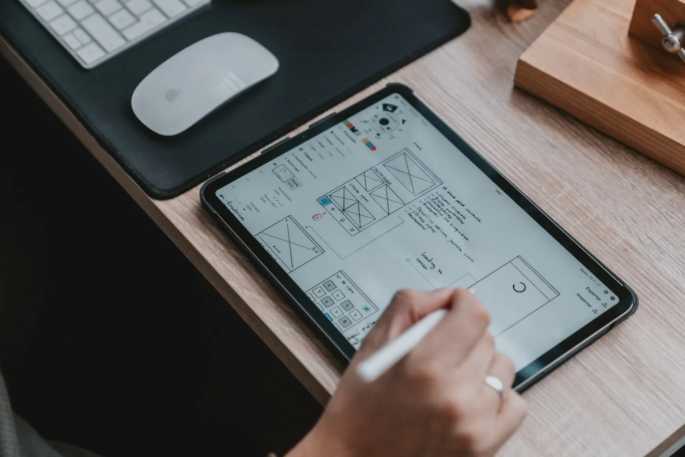 App wireframe blueprint